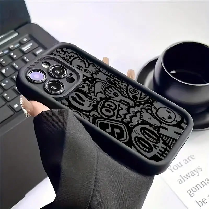 Black Graffiti Phone Case for Iphone